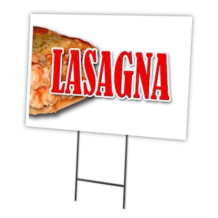 Signmission Lasagna Yard Sign & Stake outdoor plastic coroplast window, C-1824 Lasagna C-1824 Lasagna